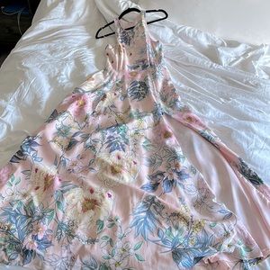 Yumi Kim 100% silk floral maxi dress.